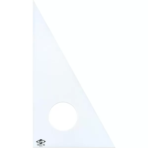 ALVIN Clear Professional Acrylic Drafting Triangle 3060 Degrees 14quot Model 130C14 Multipurpose Tool for Drafting Design and Architecture Great for Machining and Woodworking  14 inches16