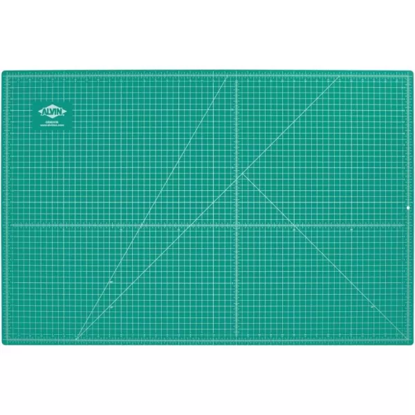 ALVIN GBM Series Professional SelfHealing Cutting Mat GreenBlack DoubleSided Gridded Rotary Cutting Board for Crafts Sewing Fabric  24 x 36 inches