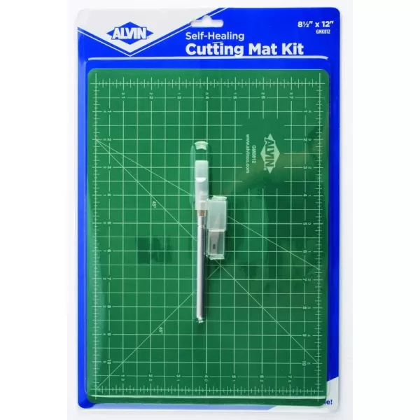 ALVIN SelfHealing Cutting Mat Kit 6quotx85quot Model GM0668 DoubleSided Mat with Art Knife GBM Series Gridded Rotary Cutting Board for Crafts Sewing Fabric  6 inches x 85 inches12L x 85W