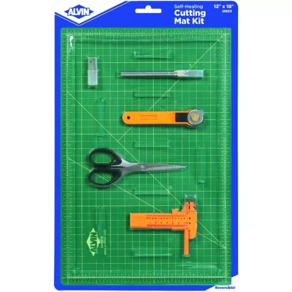 ALVIN SelfHealing Cutting Mat Kit 6quotx85quot Model GM0668 DoubleSided Mat with Art Knife GBM Series Gridded Rotary Cutting Board for Crafts Sewing Fabric  6 inches x 85 inches18L x 12W