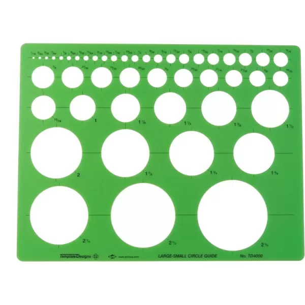 ALVIN TD1201 Large Circles Guide Template Drawing and Drafting Tool for Artists Architects Design and Drafting 15quot to 35quot ScaleCircle Guide Template