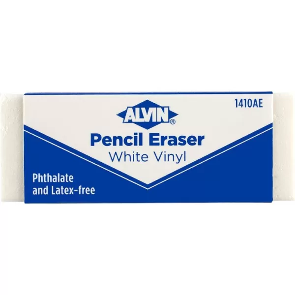 ALVIN White Vinyl Pencil Erasers Pack LatexFree Ideal for Geometry Drafting and Engineering Drawing Architecture and Art  Box of 20