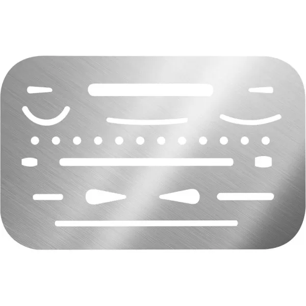 Alvin 3298 Stainless Steel Erasing Shield 005quot Flexible Stainless SteelEACH