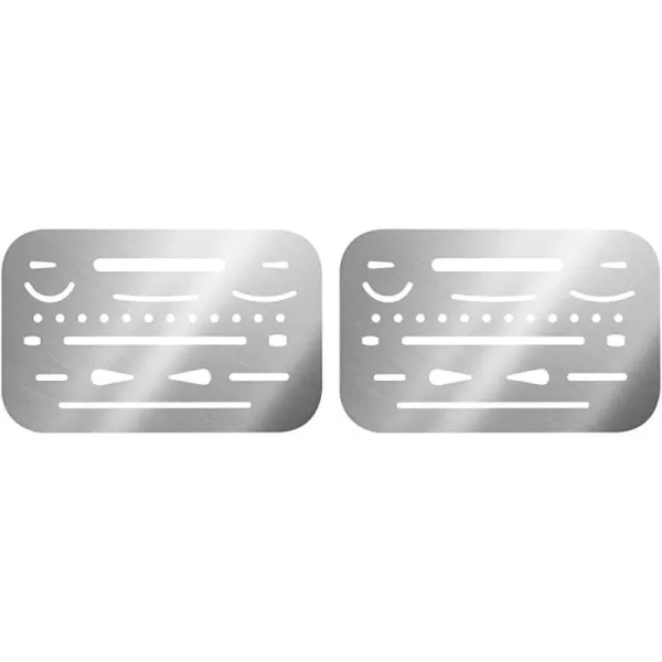 Alvin 3298 Stainless Steel Erasing Shield 005quot Flexible Stainless SteelEACH Pack of 2