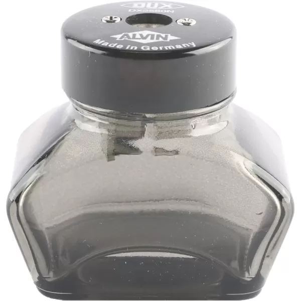 Alvin Charcoal Black Inkwell Pencil Sharpener Model DX25 DUX Glass Inkwell Sharpener for Artists Architects Writers and Drafters Pencil Sharpener with Inkwell Styled Shavings Catch