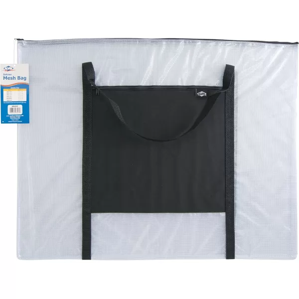 imageALVIN  Clear Premium Mesh Kit Zipper Bag with Handle MultiUse Organization Bag for Item Storage and Arranging Great for Needlework Projects Art Supplies and Travel  23 x 31 Inches23 x 31