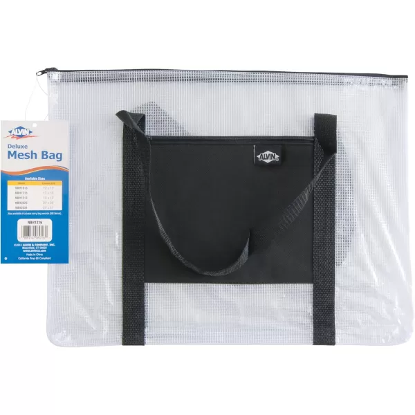 imageALVIN  Clear Premium Mesh Kit Zipper Bag with Handle MultiUse Organization Bag for Item Storage and Arranging Great for Needlework Projects Art Supplies and Travel  23 x 31 Inches12 x 16