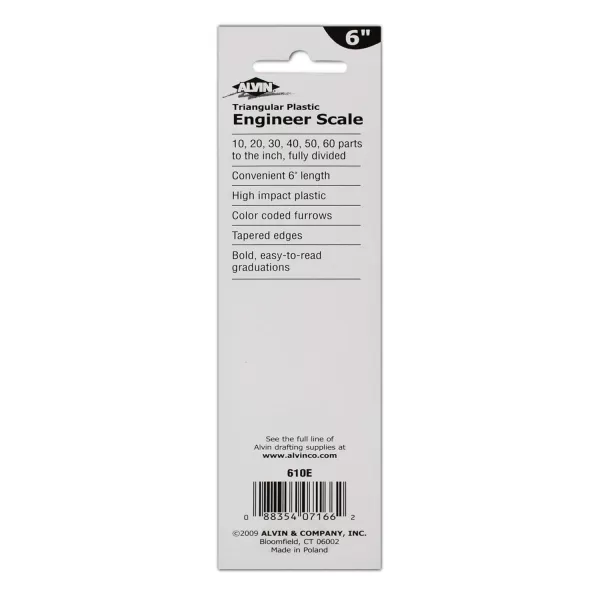 imageALVIN 610A Metric Engineer Triangle Scale Multipurpose Ruler for Drawing Planning and Design Drafting and Architecture Tool  6 InchesEngineer