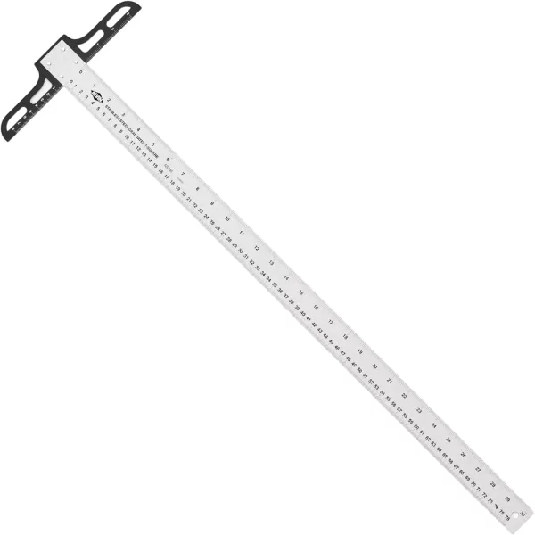 imageALVIN AST30 Series Stainless Steel Graduated TSquare with 15 Inch Blade Drawing and Design Tool Great for Carpentry Drafting Architecture Engineering and Art  30 Inch