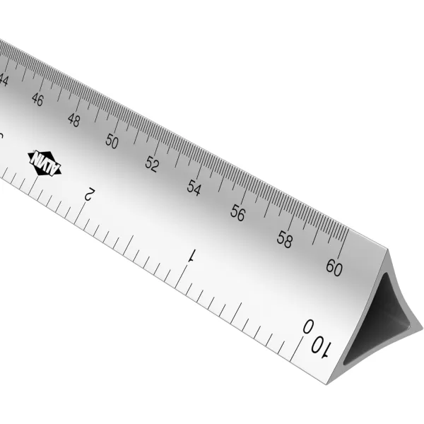 imageALVIN Hollow Aluminum Architect Triangular Scale 12quot Model HC12A Hollow Multipurpose Ruler for Drawing Planning and Design Drafting and Architecture Tool 12 InchEngineer