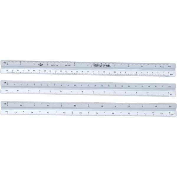 imageALVIN Metric Triangular Scale 12quot Model 117PM White Drafting and Architecture Ruler for Drawing Planning and Design Ideal for Professionals and Students  12 InchesArchitect Metric