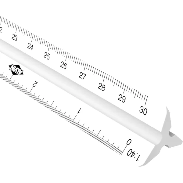 imageALVIN Metric Triangular Scale 12quot Model 117PM White Drafting and Architecture Ruler for Drawing Planning and Design Ideal for Professionals and Students  12 InchesArchitect Metric