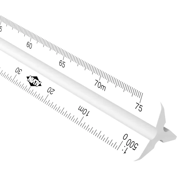 imageALVIN Metric Triangular Scale 12quot Model 117PM White Drafting and Architecture Ruler for Drawing Planning and Design Ideal for Professionals and Students  12 InchesMetric