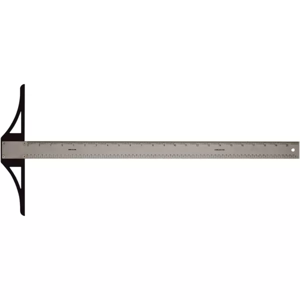 imageALVIN SST24 Stainless Steel Professional Graduated TSquare Drawing and Design Tool Great for Carpentry Drafting Architecture Engineering and Art  24 Inch36