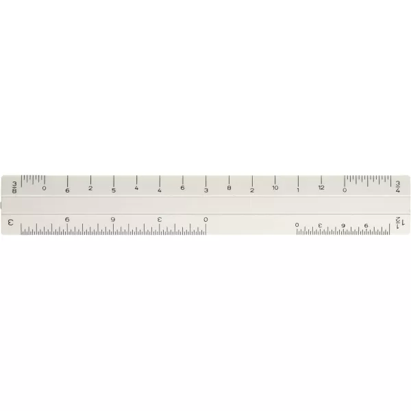 imageAlvin 266P 6quot White Plastic Flat Architect Scale