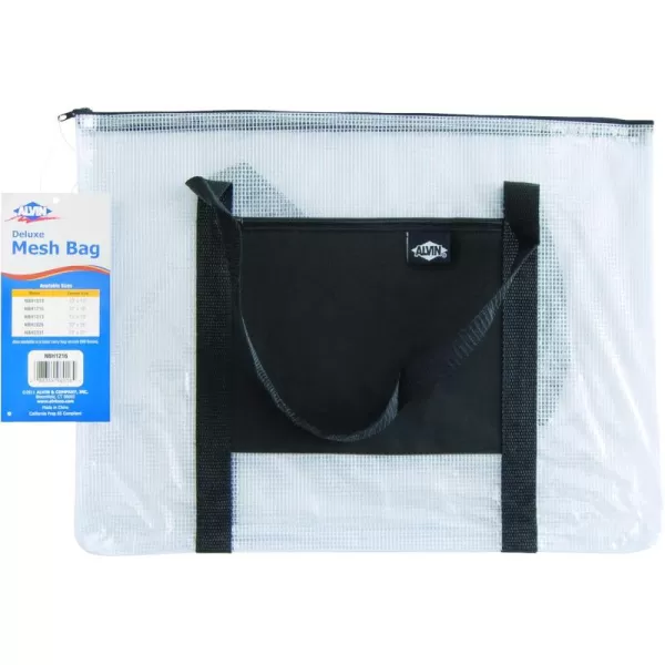 imageALVIN  Clear Premium Mesh Kit Zipper Bag with Handle MultiUse Organization Bag for Item Storage and Arranging Great for Needlework Projects Art Supplies and Travel  23 x 31 Inches12 x 16