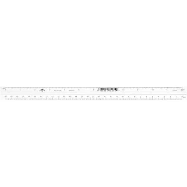 imageALVIN Metric Triangular Scale 12quot Model 117PM White Drafting and Architecture Ruler for Drawing Planning and Design Ideal for Professionals and Students  12 InchesArchitect Metric