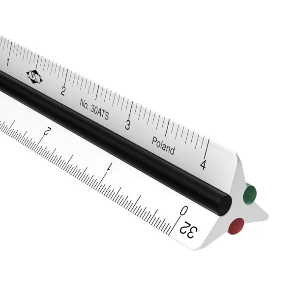 imageALVIN Mini Aluminum Engineer Triangular Scale Ruler Drawing and Design Tool for Students and Professionals Great for Drafting Architecture Engineering and Art  4 InchesArchitect