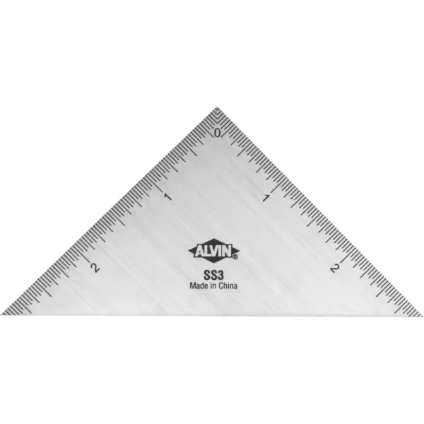 imageALVIN Triangle Stainless Steel Ruler  3 Inches