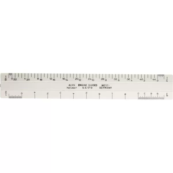 imageAlvin 266P 6quot White Plastic Flat Architect Scale