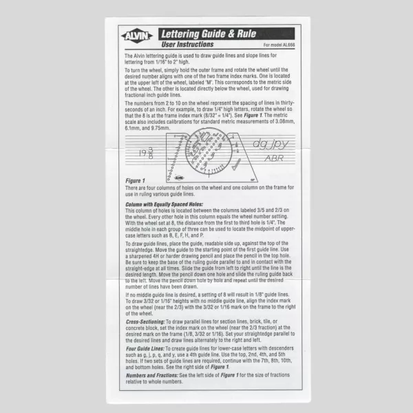 imageALVIN AL666 Lettering Guide And Rule Template Multipurpose Tool For Drafting Design And Architecture Great For Students And Professionals  388 L X 238 H