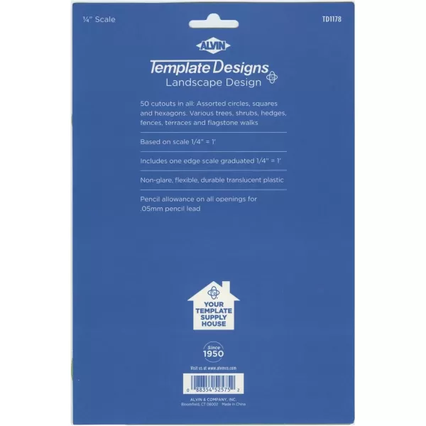 imageALVIN TD5361 Landscape Design Template Drawing and Drafting Tool for Artists Architects Design and Drafting 18 Inches ScaleLandscape Template