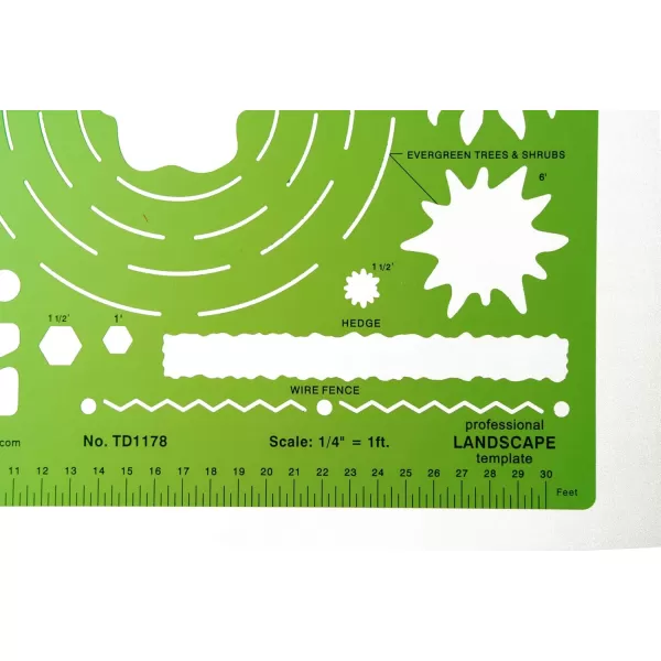 imageALVIN TD5361 Landscape Design Template Drawing and Drafting Tool for Artists Architects Design and Drafting 18 Inches ScaleLandscape Template