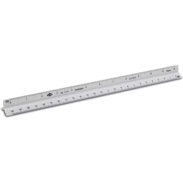 imageAlvin Triangle Engineering Scale Ruler White Drafting and Architecture Ruler for Drawing Planning and Design Great Students and Professionals  Carded 12 Inches