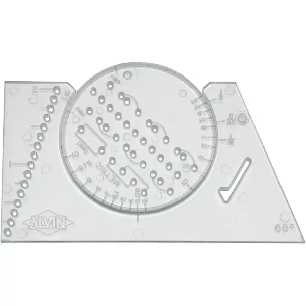 imageALVIN AL666 Lettering Guide And Rule Template Multipurpose Tool For Drafting Design And Architecture Great For Students And Professionals  388 L X 238 H