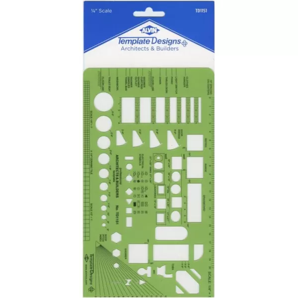 imageALVIN TD5361 Landscape Design Template Drawing and Drafting Tool for Artists Architects Design and Drafting 18 Inches ScaleArch  Build Template