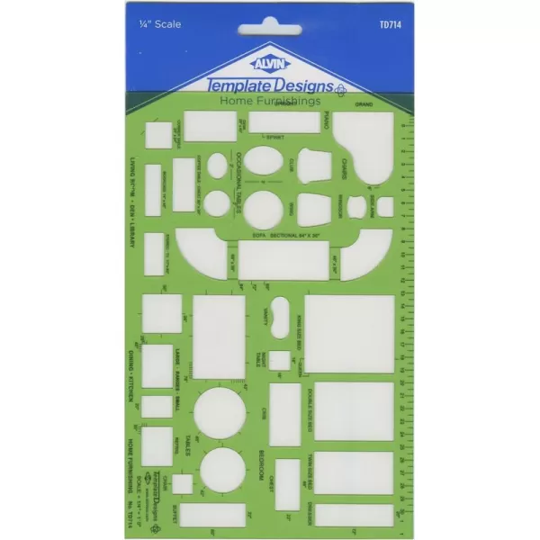 imageALVIN TD5361 Landscape Design Template Drawing and Drafting Tool for Artists Architects Design and Drafting 18 Inches ScaleHouse Furnishings Template