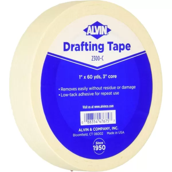 imageAlvin 1 Inch Drafting Tape Gentle Masking Tape for Painting Ideal for Watercolors and Home Projects  60 Yards