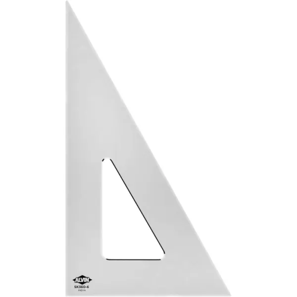 imageAlvin SK3606 6quot SmokeTint Triangle Ruler Math Geometry Tool  3060 Degrees