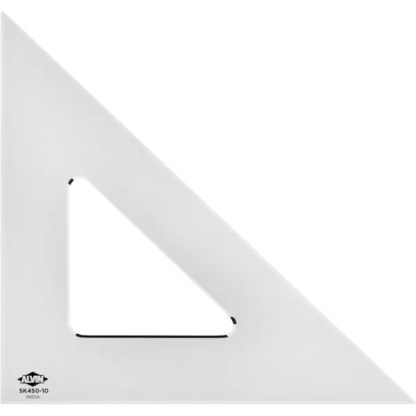 imageALVIN  SmokeTint Acrylic Triangle Ruler Multipurpose Tool for Drafting Design and Architecture Great for Machining and Woodworking 6quot 4590 Degree10
