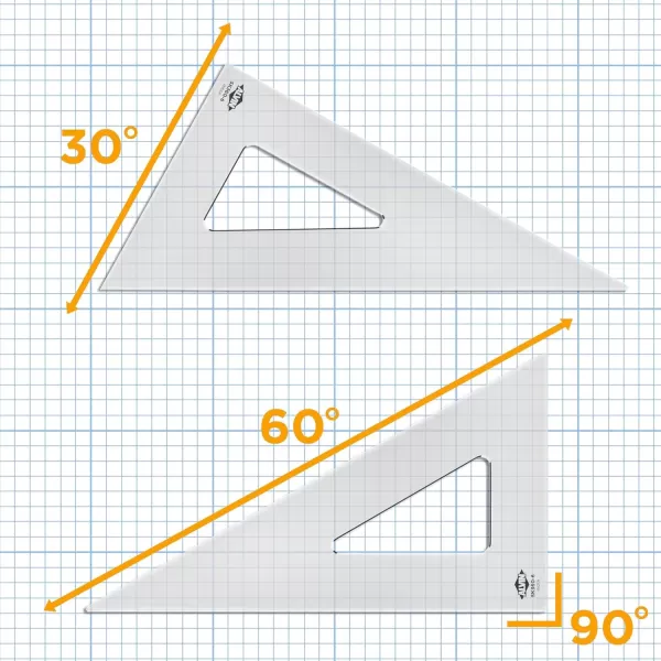 imageALVIN  SmokeTint Acrylic Triangle Ruler Multipurpose Tool for Drafting Design and Architecture Great for Machining and Woodworking 6quot 4590 Degree10