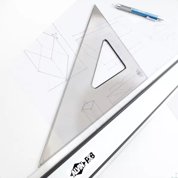 imageALVIN  SmokeTint Acrylic Triangle Ruler Multipurpose Tool for Drafting Design and Architecture Great for Machining and Woodworking 6quot 4590 Degree12