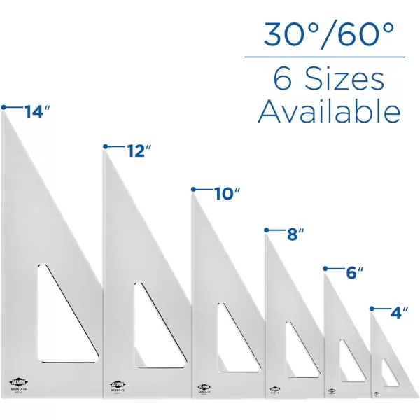 imageALVIN  SmokeTint Acrylic Triangle Ruler Multipurpose Tool for Drafting Design and Architecture Great for Machining and Woodworking 6quot 4590 Degree12