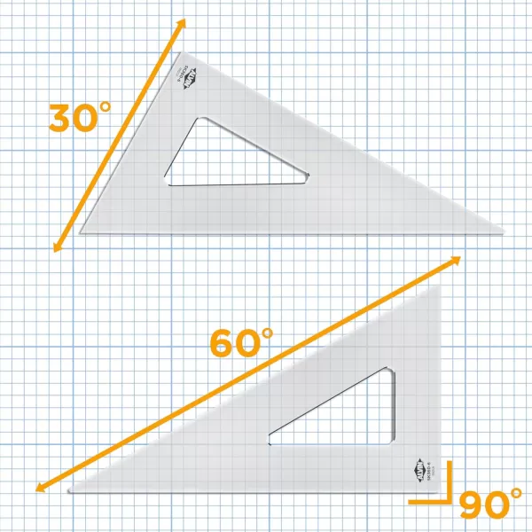 imageALVIN  SmokeTint Acrylic Triangle Ruler Multipurpose Tool for Drafting Design and Architecture Great for Machining and Woodworking 6quot 4590 Degree12