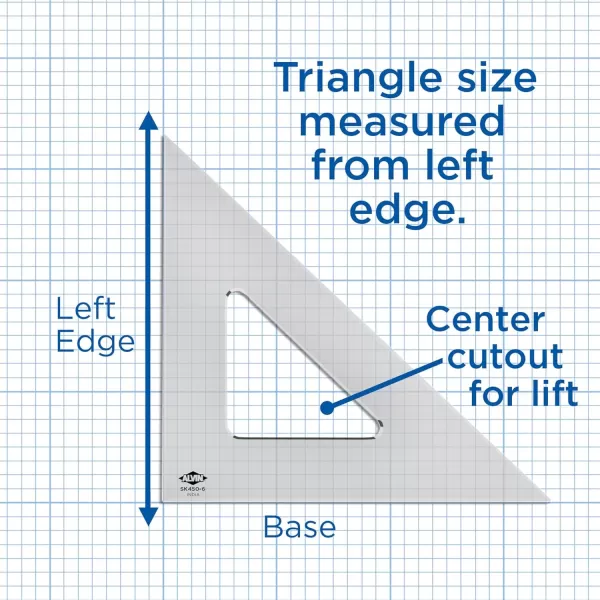 imageALVIN  SmokeTint Acrylic Triangle Ruler Multipurpose Tool for Drafting Design and Architecture Great for Machining and Woodworking 6quot 4590 Degree6