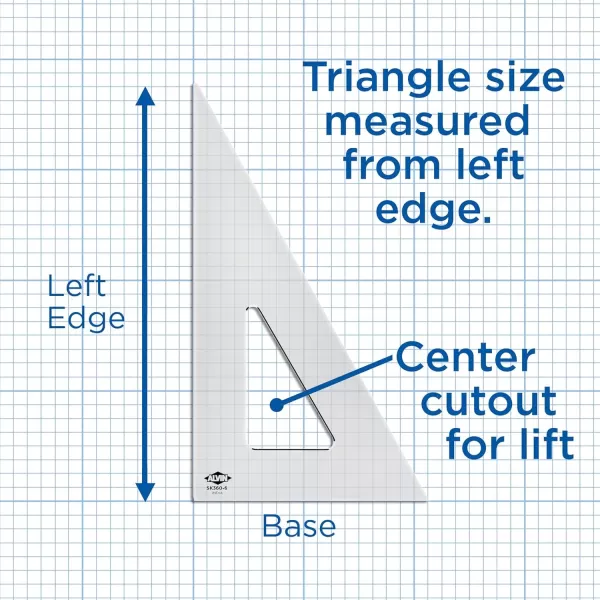 imageALVIN  SmokeTint Acrylic Triangle Ruler Multipurpose Tool for Drafting Design and Architecture Great for Machining and Woodworking 6quot 4590 Degree6