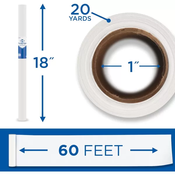 imageALVIN 55WB Lightweight Tracing Paper Roll White Suitable with Ink Charcoal Felt Tip Pen for Sketching or Detailing  14 Inches 20 Yards 1inch CoreWhite  20 Yards
