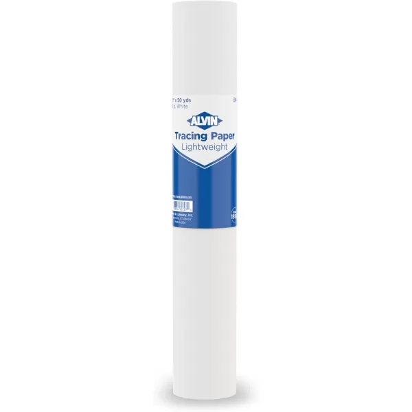 imageALVIN 55WB Lightweight Tracing Paper Roll White Suitable with Ink Charcoal Felt Tip Pen for Sketching or Detailing  14 Inches 20 Yards 1inch CoreWhite  50 Yards