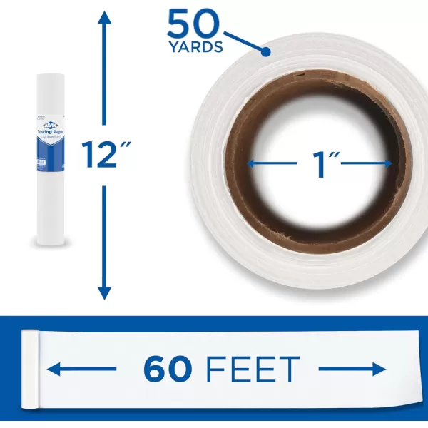 imageALVIN 55WB Lightweight Tracing Paper Roll White Suitable with Ink Charcoal Felt Tip Pen for Sketching or Detailing  14 Inches 20 Yards 1inch CoreWhite  50 Yards