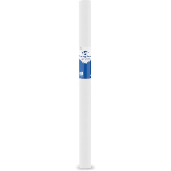 imageALVIN 55WB Lightweight Tracing Paper Roll White Suitable with Ink Charcoal Felt Tip Pen for Sketching or Detailing  14 Inches 20 Yards 1inch CoreWhite  20 Yards