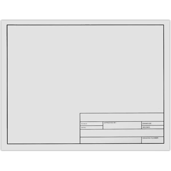 imageALVIN 6855B3 AlvaLine Tracing Paper Pack with Title Block and Border Vellum Paper Suitable with Pencil and Pen No Smudge  100 Sheet Pack 11quot x 17quot85 x 11