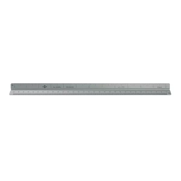 imageALVIN Aluminum Architect Triangular Scale Model 2200M1 Ruler for Drafting and Drawing Great for Students and Professionals Architects and Drafters Anodized Aluminum  12 InchesEngineer
