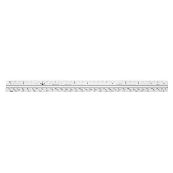 imageALVIN Aluminum Architect Triangular Scale Model 2200M1 Ruler for Drafting and Drawing Great for Students and Professionals Architects and Drafters Anodized Aluminum  12 InchesArchitect