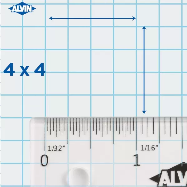 imageALVIN Cross Section Graph Paper Pad 85quot x 11quot Model 14222 Smooth AcidFree Paper for Drafting and Architecture 4 x 4 Inches Grid  50Sheet 85 x 11 Inches85 x 11