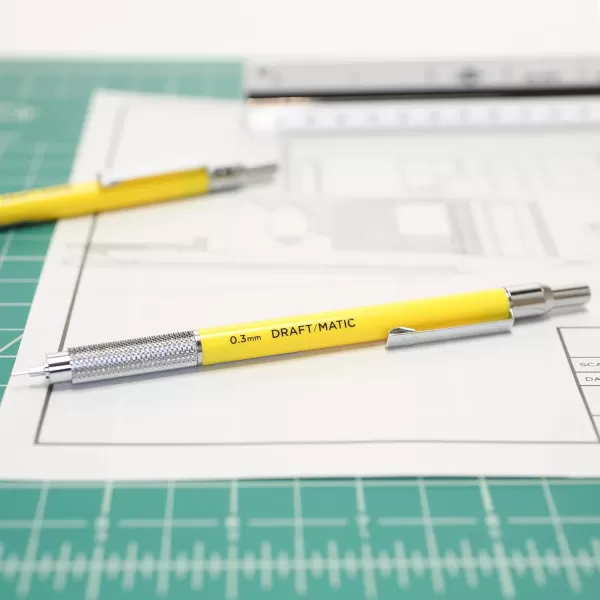 imageALVIN DM03 DraftMatic Mechanical Pencil 03mm Stainless Steel Drawing and Design Tool for Students and Professionals Great for Drafting Architecture Engineering and Art03 mm