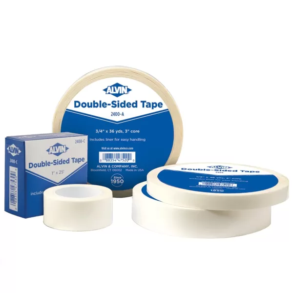 imageALVIN Double Sided Tape 1quot x 25 Yards Model 2400C Double Sided Tape Multipurpose Tape for Arts and Crafts Great for Woodworking and Home Improvement  25 Yards25 Feet